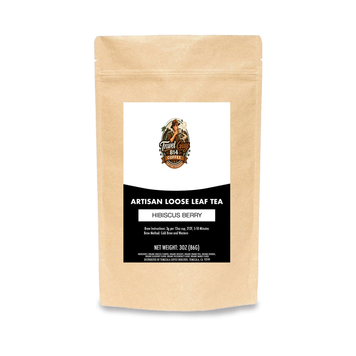 Hibiscus Berry organic herbal tea from Travel Guy 814