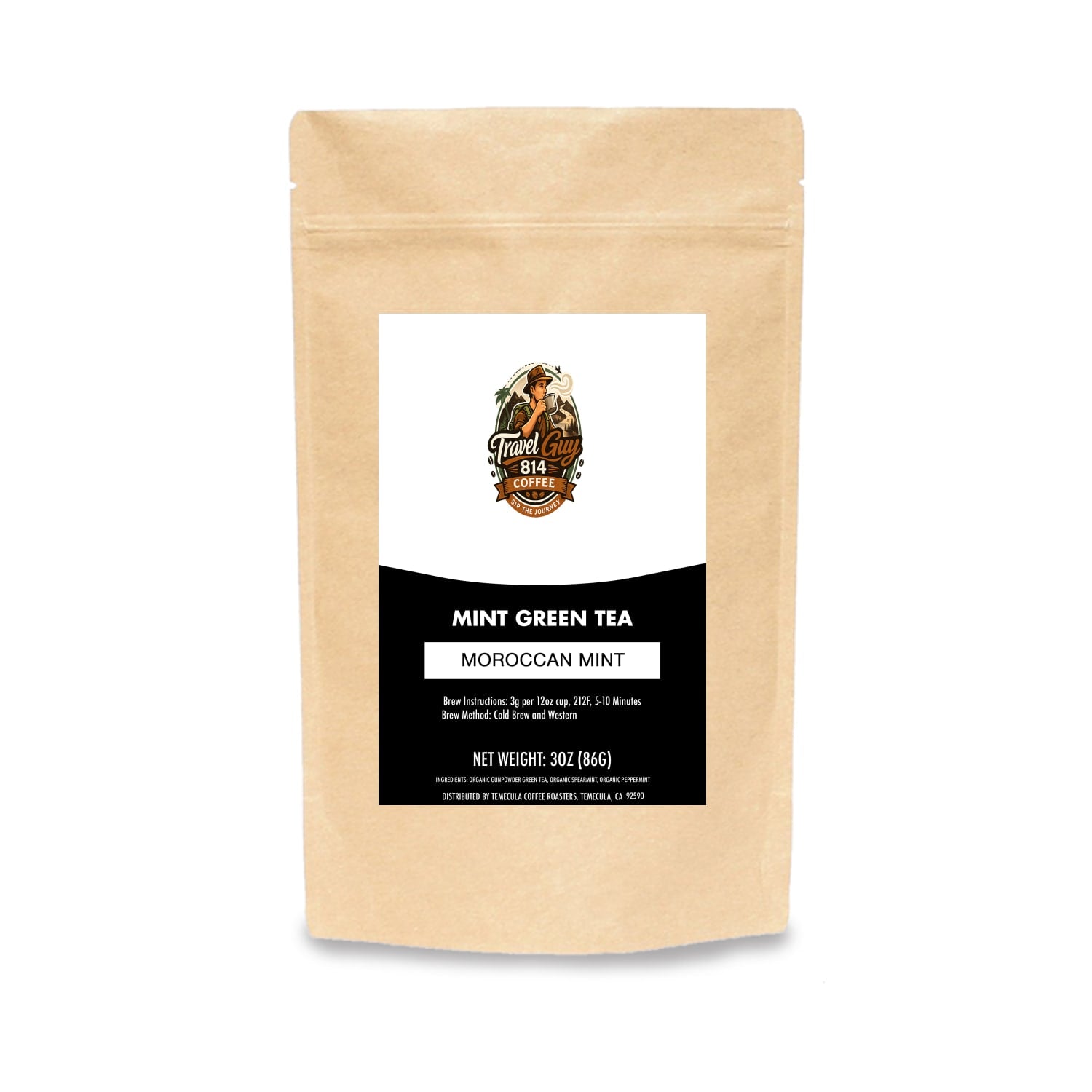 Moroccan Mint loose leaf green tea from Travel Guy 814