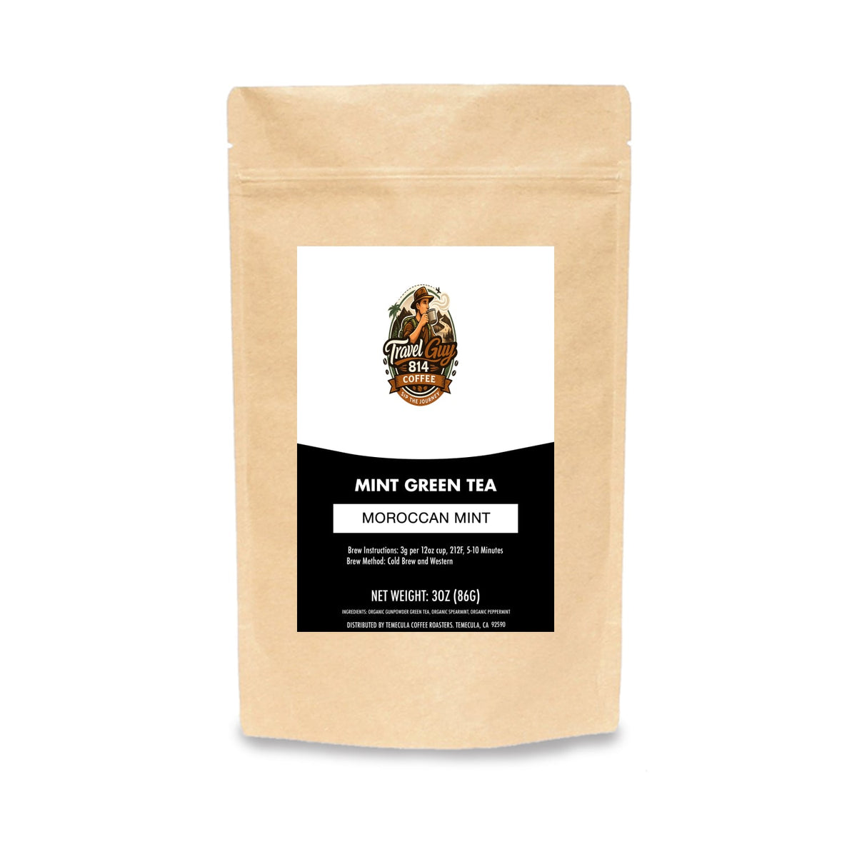 Moroccan Mint loose leaf green tea from Travel Guy 814