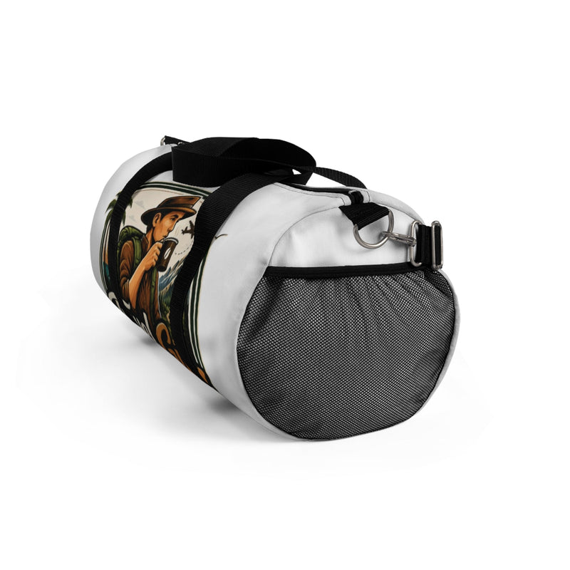Travel Guide Duffel Bag — Vintage Explorer Coffee Camp Weekend Gym Bag