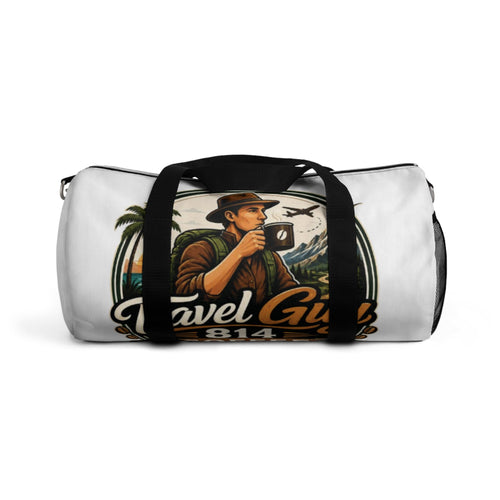 Travel Guide Duffel Bag — Vintage Explorer Coffee Camp Weekend Gym Bag