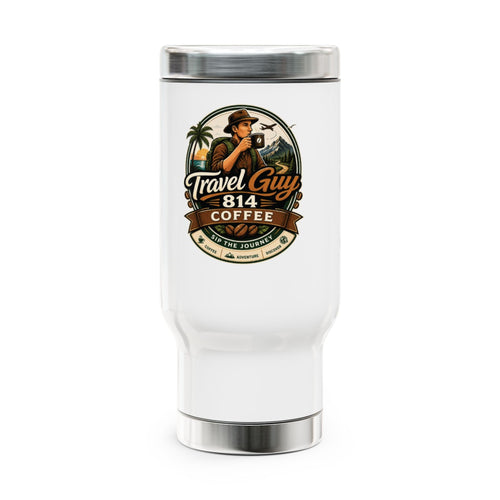 Travel Guy Coffee 14oz Stainless Steel Travel Mug with Handle