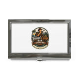 Travel Guy Coffee Metal Business Card Holder — Vintage Traveler Logo