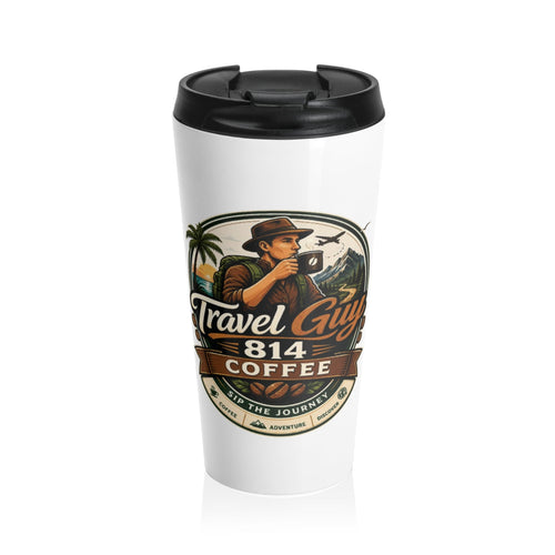 Travel Guy Coffee Stainless Steel Travel Mug — Adventure Camper Camping Coffee Tumbler