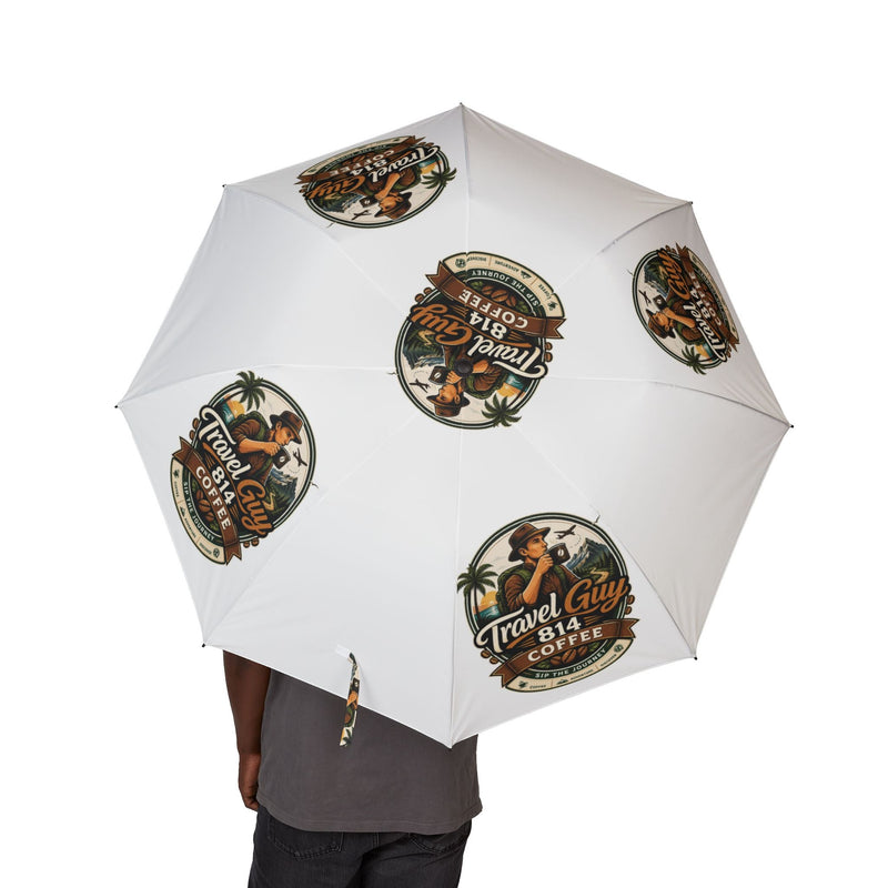 Vintage Travel Guy Coffee Logo Foldable Umbrella