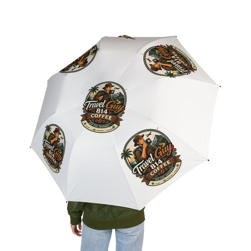 Vintage Travel Guy Coffee Logo Foldable Umbrella