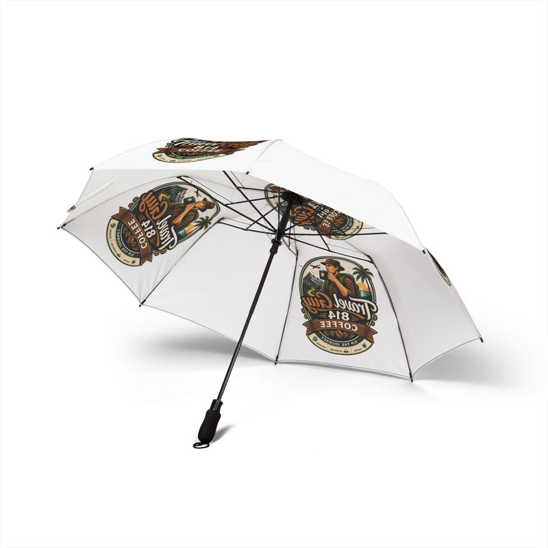 Vintage Travel Guy Coffee Logo Foldable Umbrella