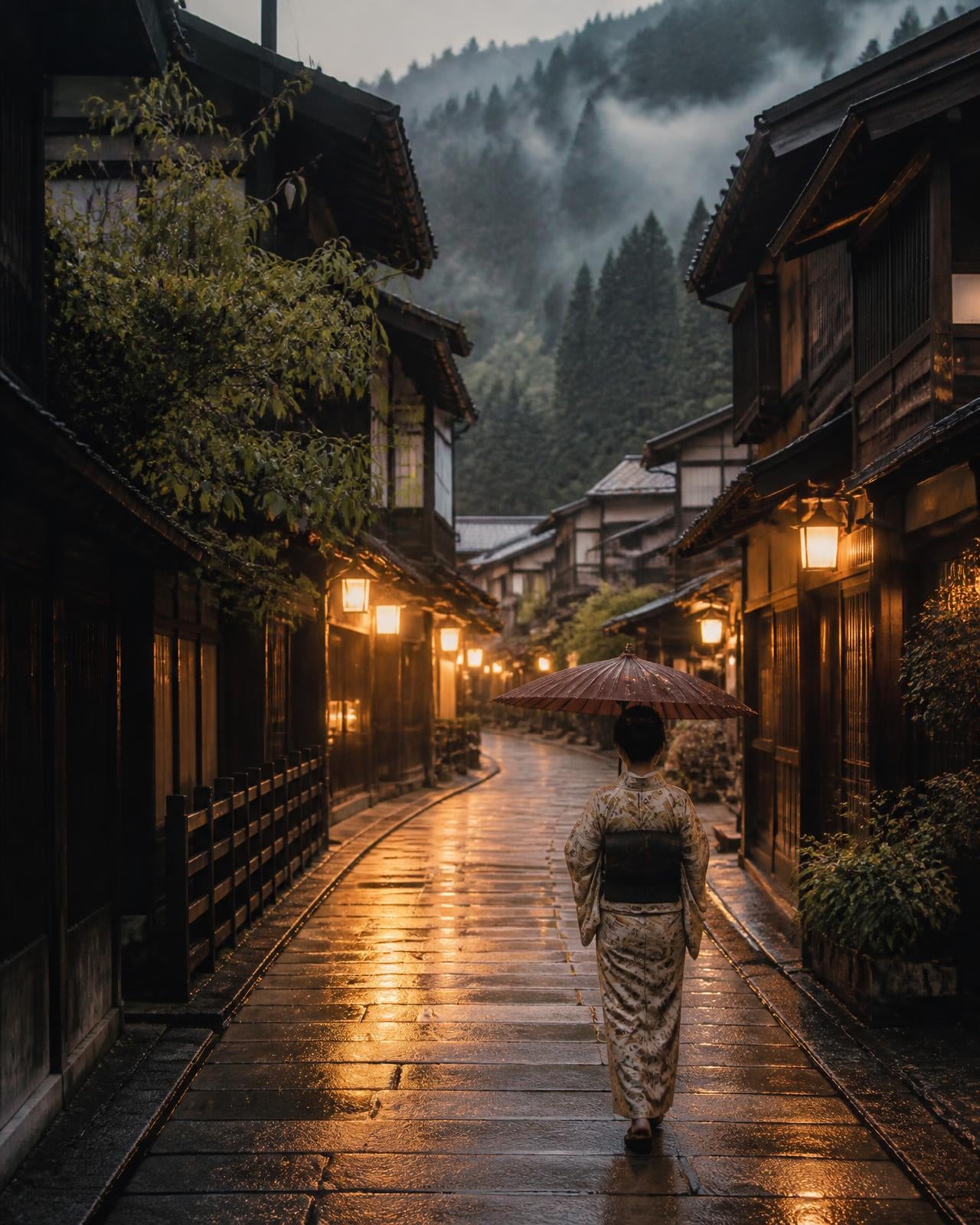 Rain in the old town